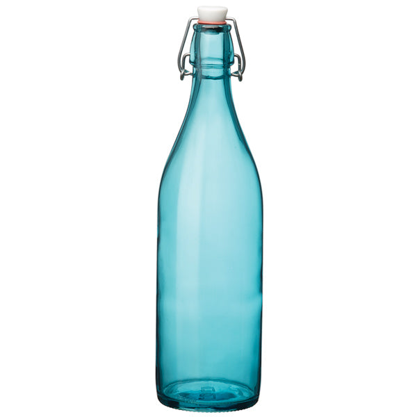 Bottles Swing Top blue and clear 1 litre