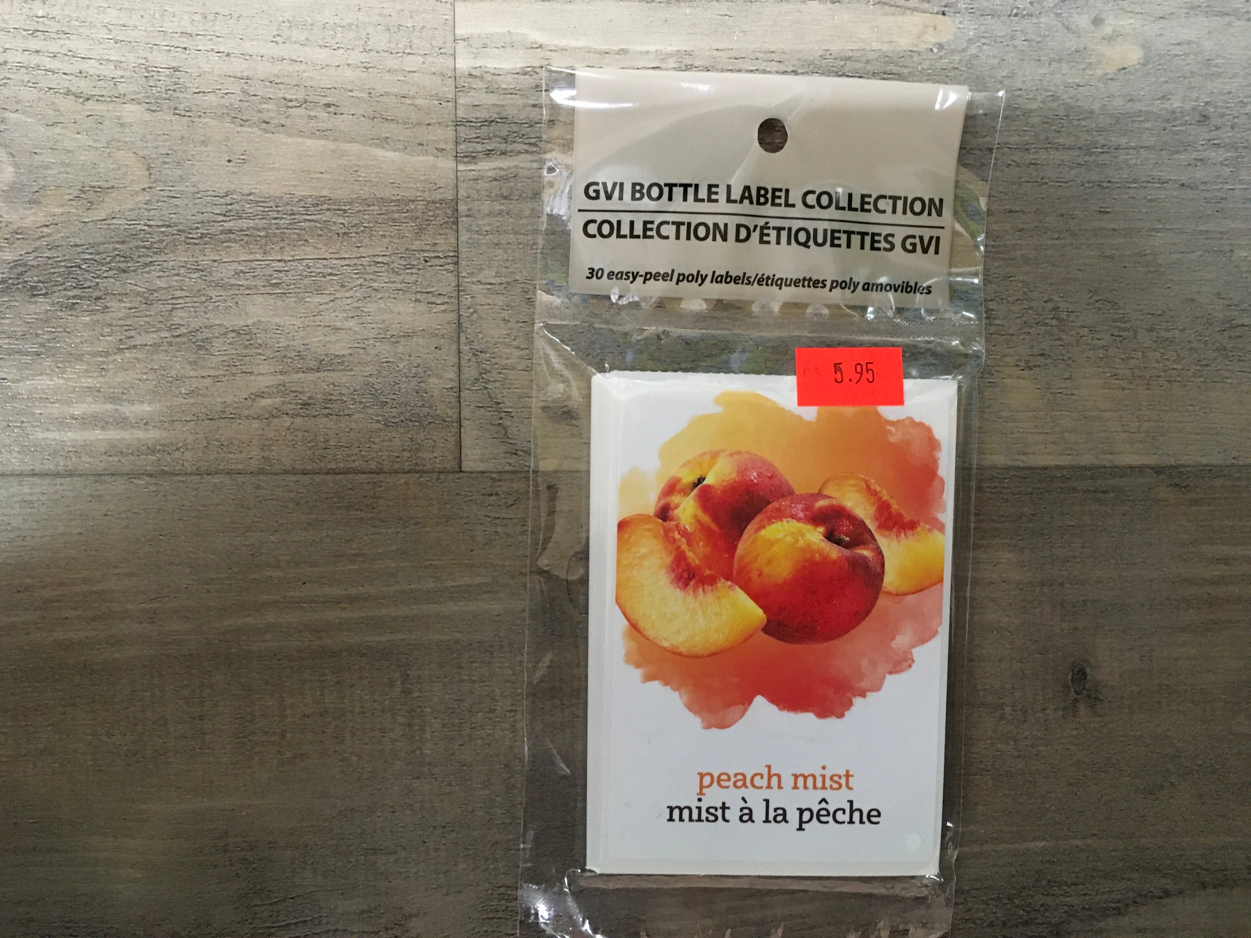 Labels Peach Mist
